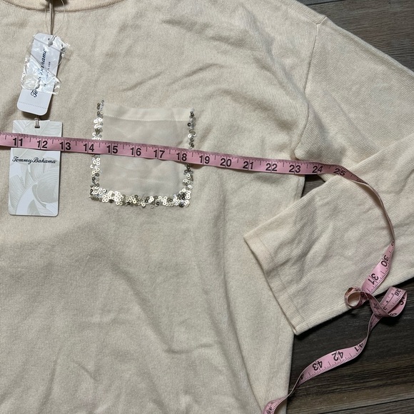 NWT Tommy Bahama‎ Serena Sequin Pocket- Wool & Cashmere Sweater- Medium - Picture 4 of 11